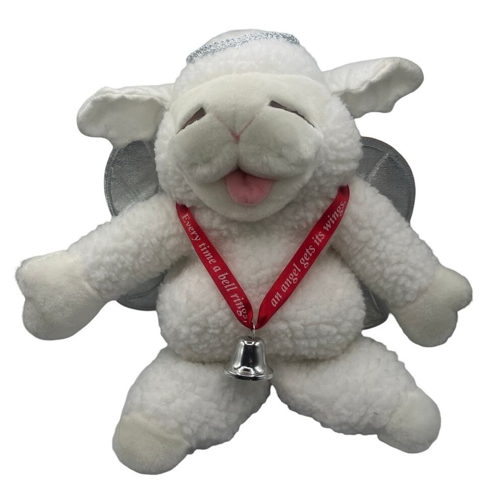Vintage Baby Lamb Chop Puppet Christmas Angel Plush 1993 Shari Lewis 17" Plush